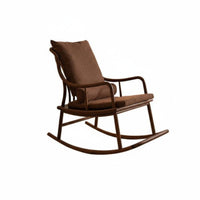 Single-Person Wooden Rocking Chair timeless Design Indoor Seating Wide Armrests