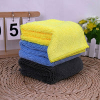 400 GSM Microfibre Towel with High-Low Pile Cleaning Cloths, 40x40cm Microfibre Towel for Car, Quick-Drying Cleaning Cloths for Glass
