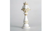 Chess Statue with Pedestal Gold Chess Figurine Decorative for Mantel, Bookshelf