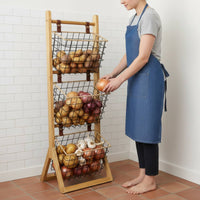 2 Pieces Multi Tier Organizer Shelf Easy to Assemble Slanted Basket Shelf Sturdy