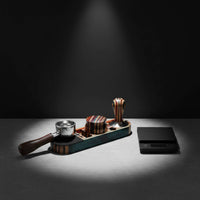 3 Pieces Coffee Tamper Holder Multifunction Espresso Tamping Station Wood Grain