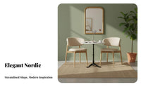 Upholstered Minimalist Chair Nordic and Design Armless Upholstered Dining Chair Space-Saving Ergonomic Design for Residents