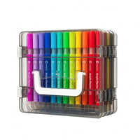 48 Pieces Transparent Storage Case Soft-Tip Markers Assorted Colors 48 Acrylic Markers Acrylic Paint Pens for Drawing, Coloring
