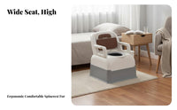 Bedside Potty Chair With Armrests Portable Toilet Sturdy and Stable Easy to Clean for Post-Surgery Patients, Attentiongivers