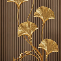 Ginkgo Leaf Sculpture Tall Metal Leaf Sculpture Modern Decoration for Living Room