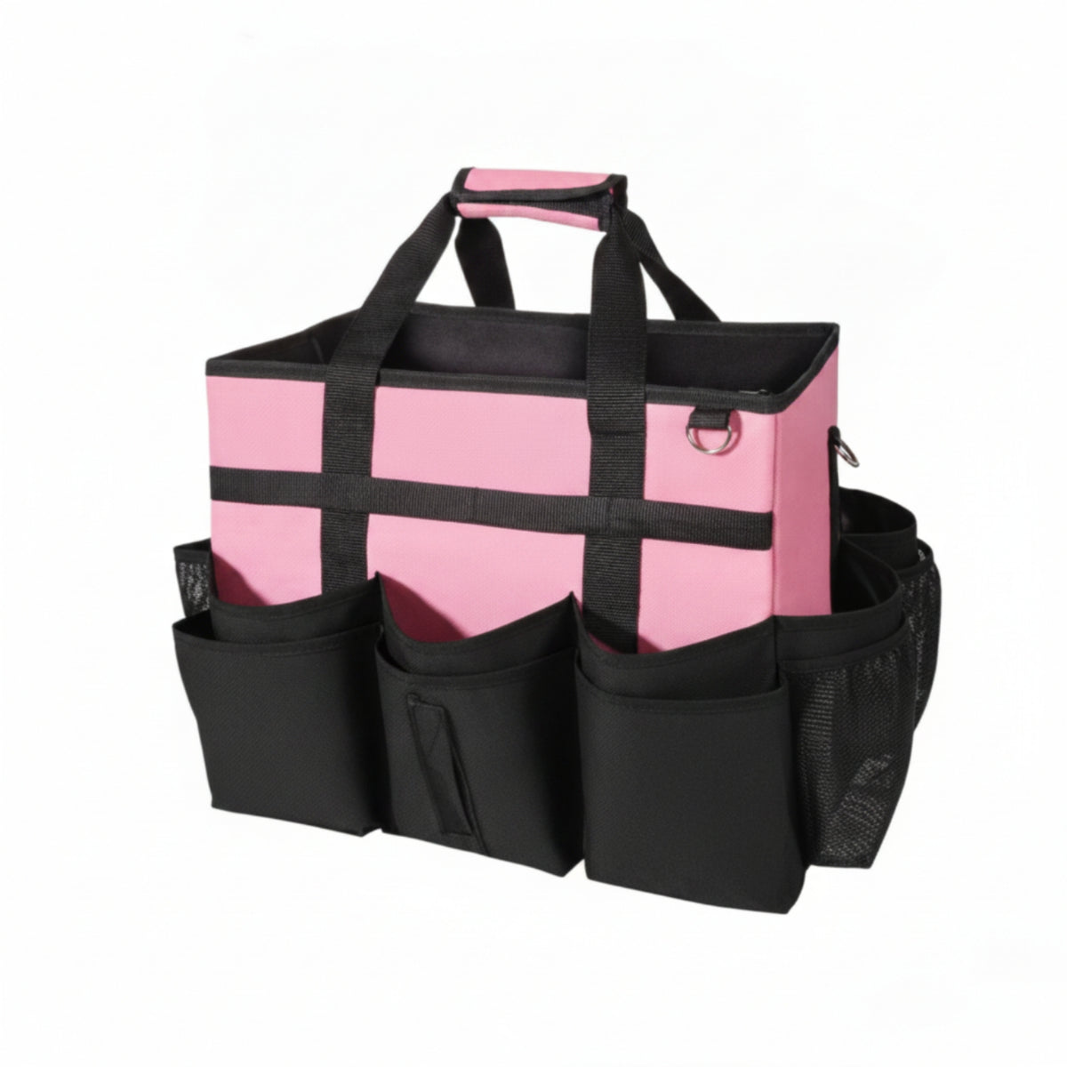 Cleaning Supplies Organizer with Wheels Portable Cleaning Bag with Trolley Large
