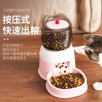 宠物自动喂食器猫咪狗狗大容量脚踏出粮器宠物按压式喂食器宠物碗