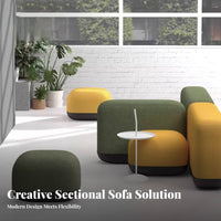 Creative Combination sectional Block Sofa Unrestricted Splicing Geometric Block Sofa Flexible Configuration Lobby Couch Irregular Shape for Interior Designers, Office Managers, Business Owners, Waiting Room, Public Space, Breakroom