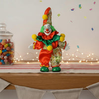 Handmade Ceramic Clown Doll Artistic Craft Handmade Porcelain Construction Collectible Clown Figurine for Collectors