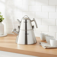 2 Pieces Commercial Use 2.5L 1.0L Kettle Set Stovetop Compatible Double Kettle Set Easy to Clean for Home