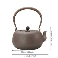 Tetsubin Uncoated Iron Kettle Stovetop Safe for Home Kitchen, Tea Lovers
