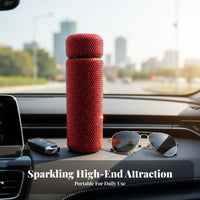 Portable Rhinestone Water Bottle High-End Look Rhinestone Insulated Bottle Luxury Gift for Women, Fashion Lovers, Gifting, Office, Daily Use