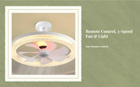 E27 flush mount ceiling fan, remote