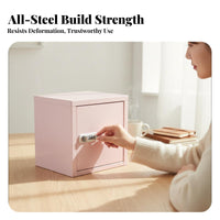 Mini Metal Locker Compact Design Desktop Storage Locker Ready to Use for Bedroom