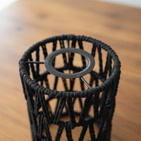 Handmade Woven Lampshade Decorative Rattan Design Light Shade Hollow Weave Design Woven Light Shade Easy to Install for DIY Enthusiasts, Dining Room, Bedroom, Restaurant, Kitchen Island