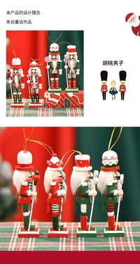 13cm Candy Nutcracker Soldier Wooden Christmas Decoration Small Gift