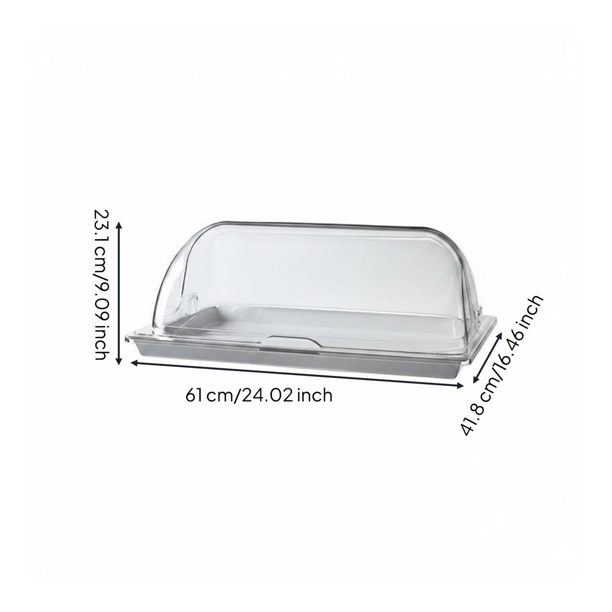 Plastic Dome Cover Tray Stable Base Serving Tray with Lid Shatter-Proof