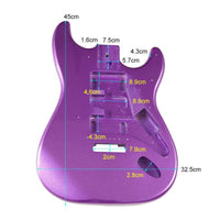 Double-Cutaway Guitar Body with Single-Tremolo Routing Shiny Electric Guitar Body Glossy Pre-Drilled for Luthier
