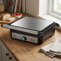 Easy to Clean Panini Press 2000W Sandwich Maker Nonstick Countertop Grill with Non-Stick Plates Electric for Students, Small Kitchens, Dorm Rooms