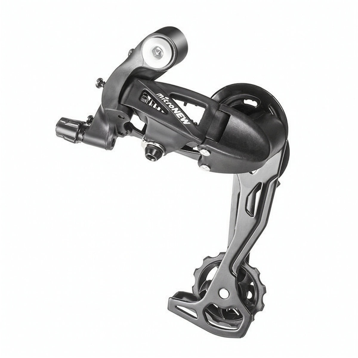 Cable-Actuated Rear Derailleur with Metal Cage Compact Bike Rear Derailleur Long-Lasting Easy to Install for Cyclists, Mountain Bikers, Road Bikes