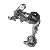 Cable-Actuated Rear Derailleur with Metal Cage Compact Bike Rear Derailleur Long-Lasting Easy to Install for Cyclists, Mountain Bikers, Road Bikes
