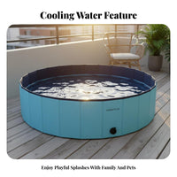 2-Person Capacity Double Water Lounger Removable Sunshade Inflatable Tanning Pool Built-in Cup Holders for Adults, Family, Yard, Beach, Lake