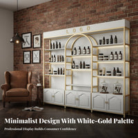 Cosmetic Display Cabinet Large Capacity Multi-Layer Product Display Rack Easy Assembly Beauty Salon Storage Shelf for Business Owners, Cosmetics Store