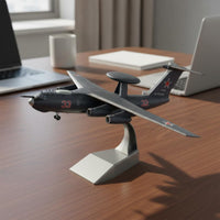 Beriev A-50U Model Alloy Build A-50U Scale Model Detailed Paint Display Figurine for Collectors, Shelf, Cabinet