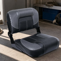 Boat Seat with Padded Backrest Portable Boat Seat with Backrest Low Profile for Boaters, Fishing Boats, Speedboats