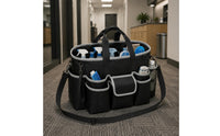 Cleaning Supply Organizer Bag with Handle Multi Pocket Cleaning Bag Multiple Compartments Household Storage for Janitors