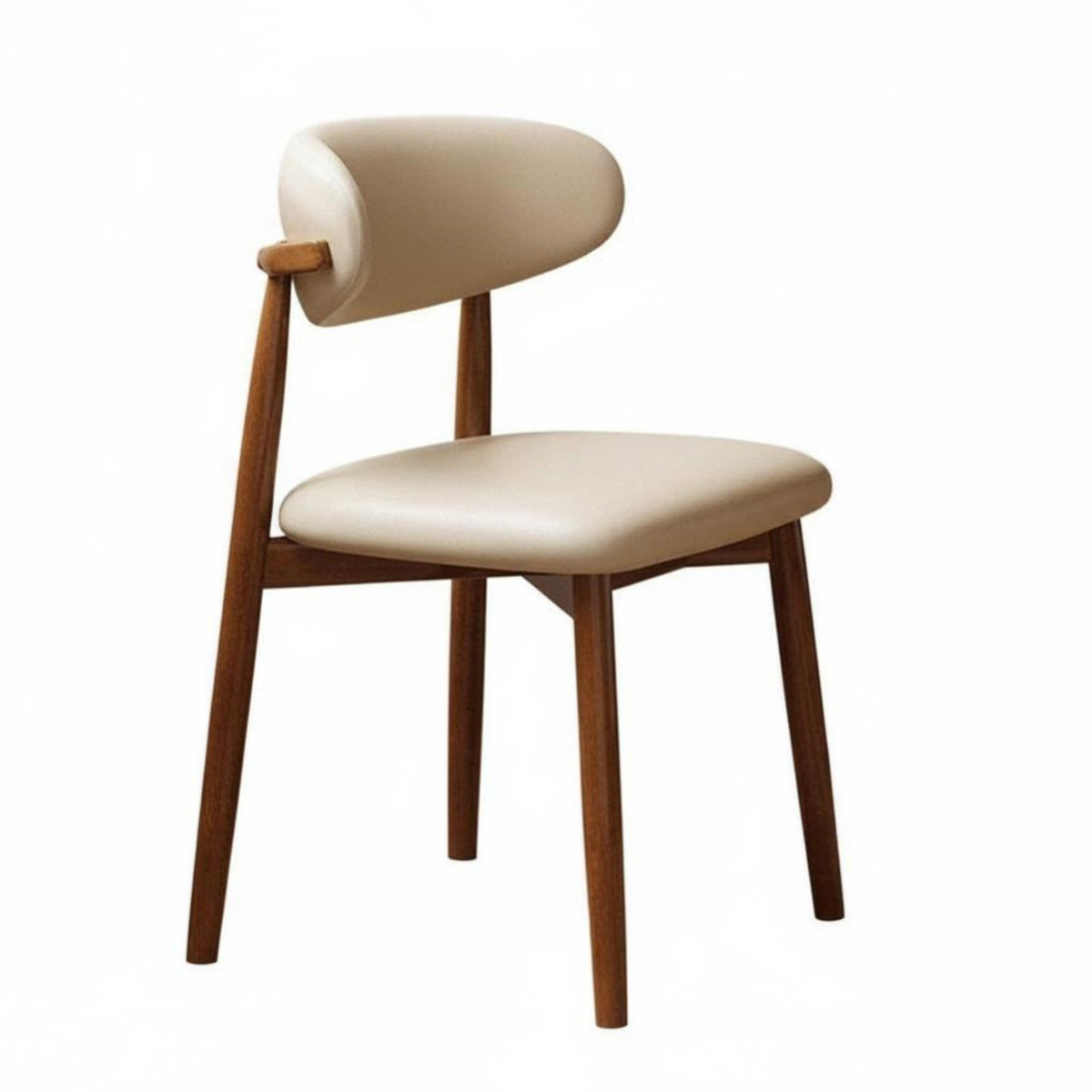 Upholstered Winding Rear Chair Sturdy Wood Legs Household Furniture Period-Period Modern Design Stable Support for Dining Room
