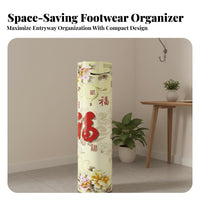 1 Piece 360 Degree Spinning Shoe Tower Rotating Shoe Rack Tower Cylindrical Shoe Rack Multi-tier Display Shelf Waterproof Material Suitable for Entryway Hallway Home