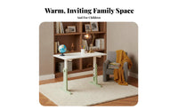 Solid Wood Height-Adjustable kids' Desk Grows with Child children's Furniture Ergonomic Writing Table Rounded Corners for Students, Teenagers, Toddlers, Bedroom, Study Room, Home, Playroom