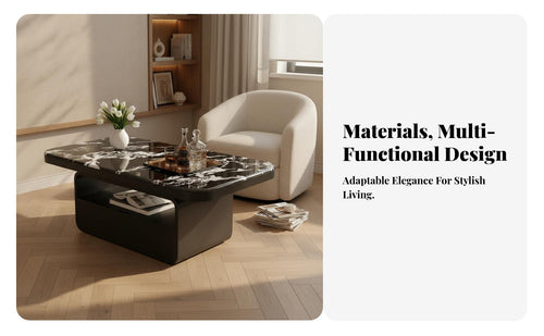 2 Pieces Luxury Design Sofa Side Table Set Space Saving High-Low Coffee Table Set Easy to Clean Living Room Furniture Scratch Resistant for Apartment Dwellers, Homeowners, Interior Designers, Small Areas, Lounge Area, Home