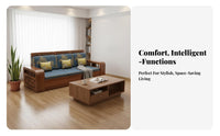 Couch with Storage Drawers Modern Oriental Design Sofa Set all-season Use Living Room Furniture for Apartment Dwellers, Families, Small areas, Office