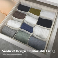 3 Pieces Drawer Divider Set Space Saving Closet Organizer easy to clean for Families