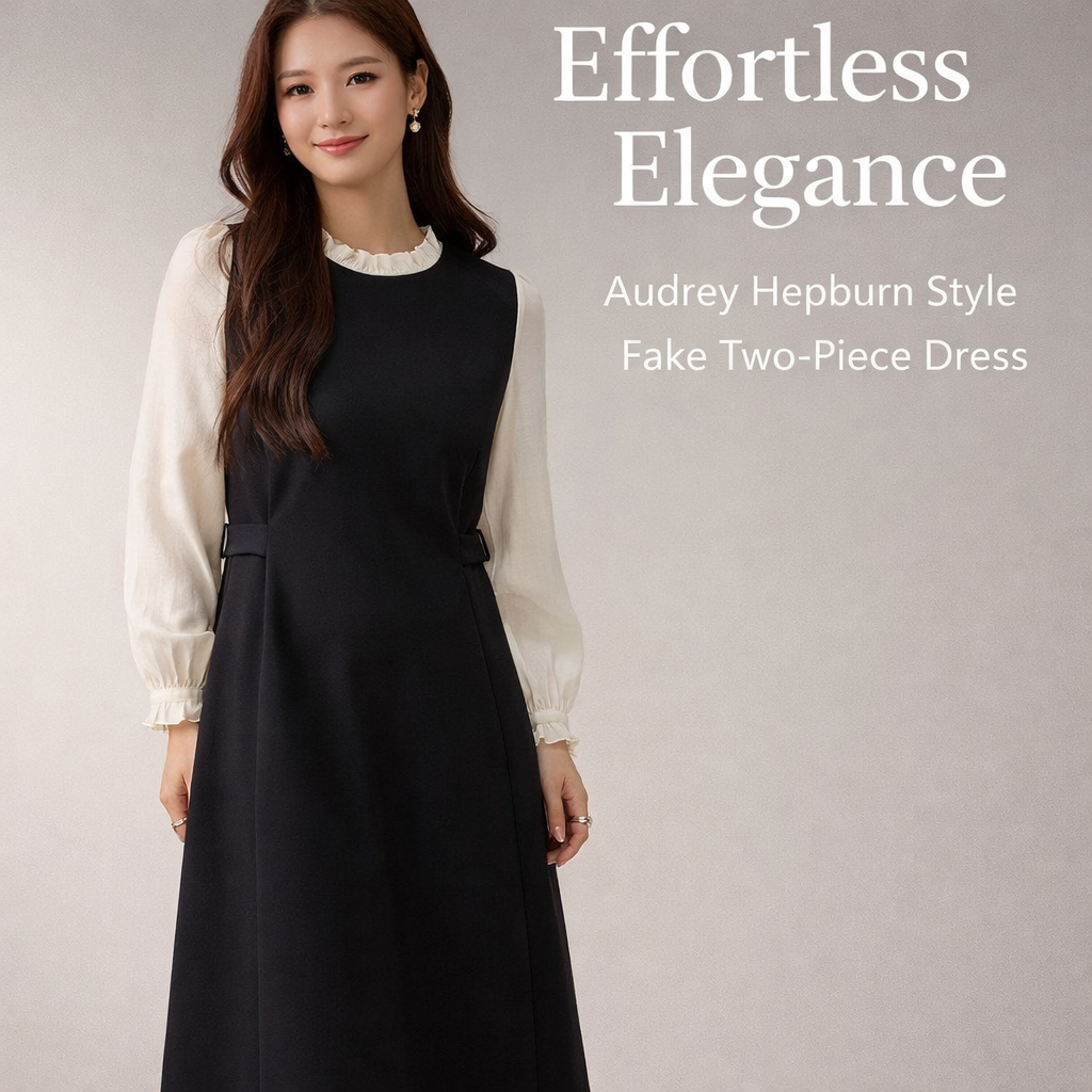 Plus Size Dresses for Curvy Women with Ruffle Layered Design, Midi Dress with Round Neck for Office Wear and Weddings