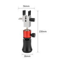 90° Tilt Function Handheld Universal Vise Aluminum Alloy Construction 360 Degree Rotating Hobby Clamp Multipurpose Miniature Painting Vise Serrated Gripping Surfaces for Detailing Work