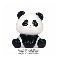 Miniature Size Cute Panda Figurine Detailed Craftsmanship Resin Panda Ornament Creative Styling House Decoration for Children, Students, Car Dashboard, Desktop, Bookshelf