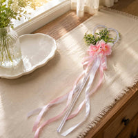 Fairy Blossom Wand Faux Roses Event Accessory Heart Shape for Girls