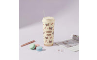 Long-Lasting Insulation Insulated Tumbler with Straw Leak-Proof Portable Thermal Bottle 3-in-1 Lid Stainless Steel Coffee Cup Anti-Slip Bottom for Women, Students, Office, School