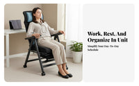 Transformable Lounger Double-purposeUse Design Transformable Armchair Bed Fully Reclining Sturdy Frame for Students