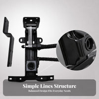 Spring Loaded Chair Tilt Mechanism Black Steel Office Chair Tilt Plate Compact Metal Body Furniture Part Mounting Tabs