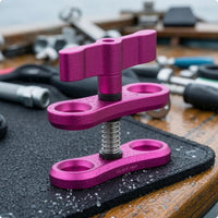 Aluminum Butterfly Clamp Hand-Tightened Butterfly Clamp Threaded Screw