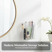 Narrow vertical surfaceMount container Clear Design Organizer Box Easy Installation for Dorm Room