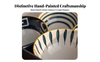 Ceramic Dinnerware Set, Bowl and Plate Gift Set, Assorted Chinese Designs, Gift for Friends or Clients, Hand-Painted