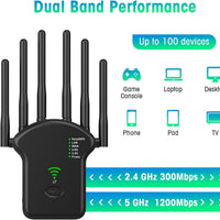AC1200M双频中继器 无线信号放大器 5G大功率扩展器wifi Repeater