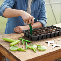 17 Pieces Garden Dibbler and Seeder Set Multi-Functional Seedling Tool Set