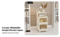 3-Tier Rolling Cart Nightstand Alternative Bedside Trolley With casters