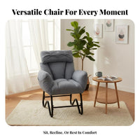 Adjustable Floor Lounger Foldable Lounge Chair Fully Reclining Recline Converts to Bed for Office Workers, Students, Bedroom
